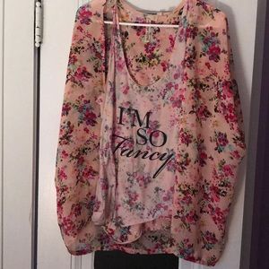“I’m So Fancy” Floral tank and cover
